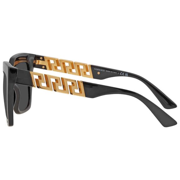 Versace Womens Square Black Gold Sunglasses - Picture 2 of 3
